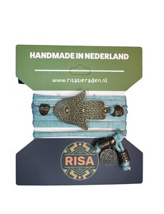 Risa Hamsahand turquoise - brons