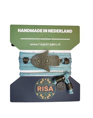 Risa Hamsahand turquoise - brons