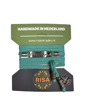 Risa Love Ibiza turqoise - zilver