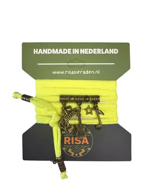 Risa Love music guitar Neon geel- Brons
