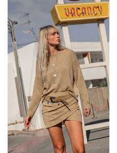 MOOST Wanted Gebreide Top Milou - Bruin