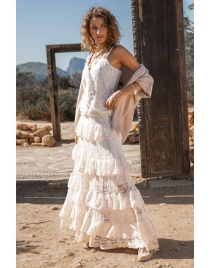  Lange Rok Lace Creme