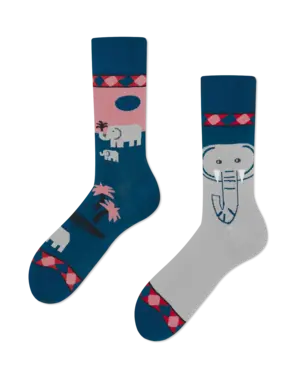 Mismatched Sokken Sokken Funky Elephant by Many Mornings