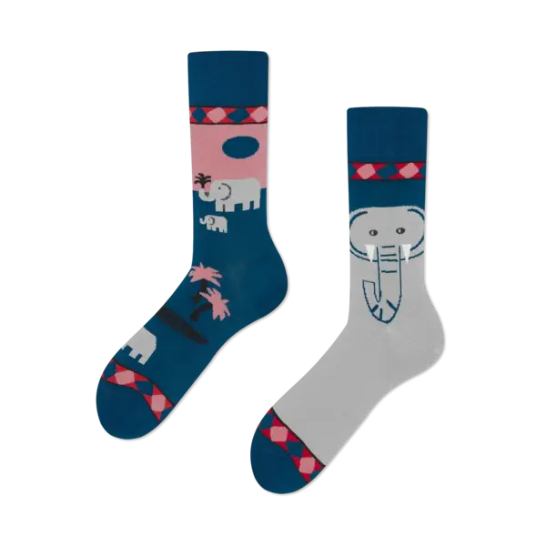 Mismatched Sokken Sokken Funky Elephant by Many Mornings