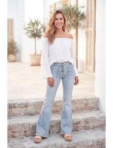  Flared Denim Jeans Blue