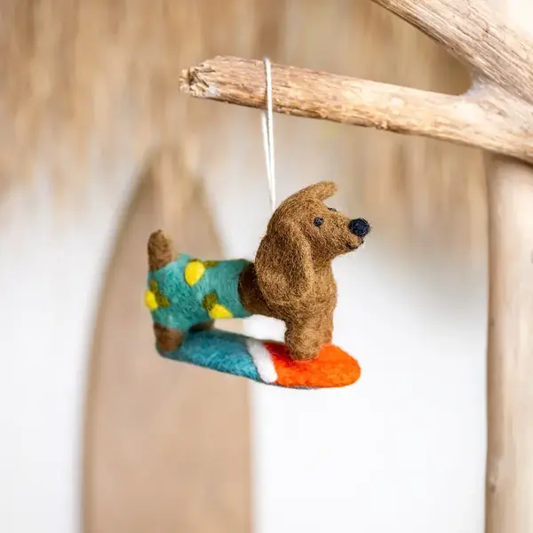 Sjaal met Verhaal Hanger Teckel Summer Days Citroen | Sjaal met Verhaal