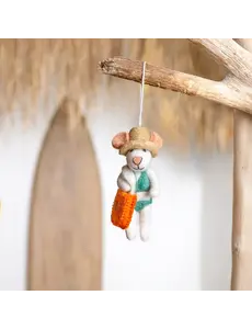 Sjaal met Verhaal Hanger Muis Beachgirl Turquoise