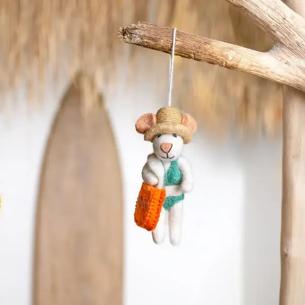 Sjaal met Verhaal Hanger Muis Beachgirl Turquoise | Sjaal met Verhaal