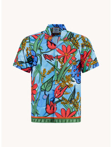 A Fish Named Fred Blouse Flower Canvas Multicolor