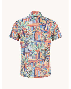 A Fish Named Fred Blouse tropical sketch Multicolor