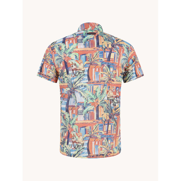 A Fish Named Fred Blouse tropical sketch Multicolor | A Fish Named Fred