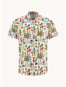 A Fish Named Fred Blouse Cubist Multicolor