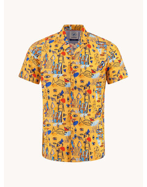 A Fish Named Fred Blouse Cubist Oranje