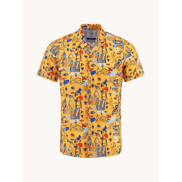 A Fish Named Fred Blouse Cubist Oranje | A Fish Named Fred