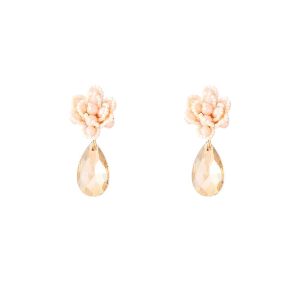Day & Eve Oorbellen Flower Stud Dangle Porcelain | Day & Eve