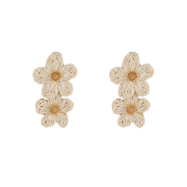 Day & Eve Oorbellen Double Flower Stud White | Day & Eve