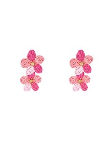 Day & Eve Oorbellen Double Flower Stud Pink
