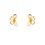 Day & Eve Oorbellen Half Flower Stud Yellow | Day & Eve