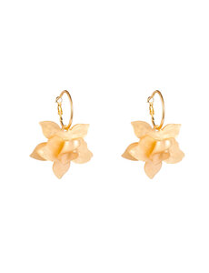 Day & Eve Oorbellen Big Big Flower Brown