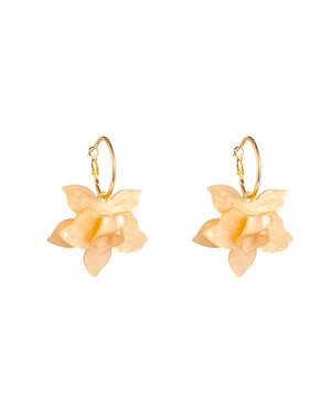 Day & Eve Oorbellen Big Big Flower Brown