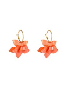 Day & Eve Oorbellen Big Big Flower Summer Coral