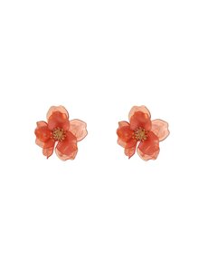 Day & Eve Oorbellen Big Flower Stud Summer Coral