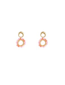 Day & Eve Oorbellen 2 Rounds Stud - Pastel Pink