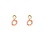 Day & Eve Oorbellen 2 Rounds Stud - Pastel Pink | Day & Eve