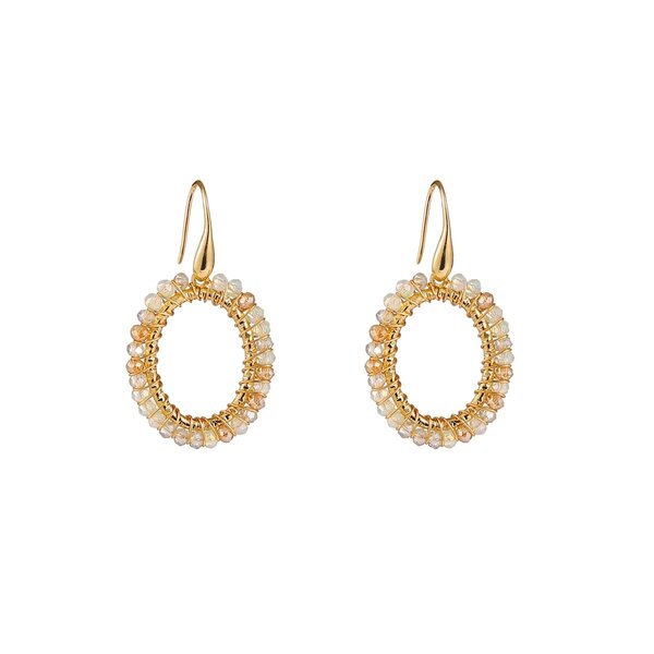 Day & Eve Oorbellen Oval Dangle - Champagne | Day & Eve