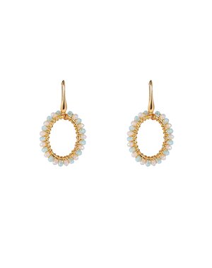 Day & Eve Oorbellen Oval Dangle - Blue Sky