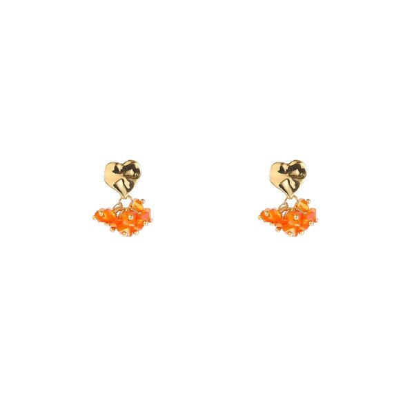 Day & Eve Oorbellen Heart Stud - Ginger | Day & Eve