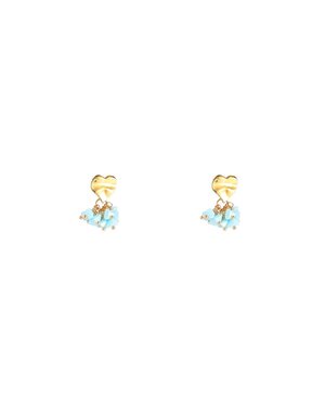 Day & Eve Oorbellen Heart Stud - Sky Blue