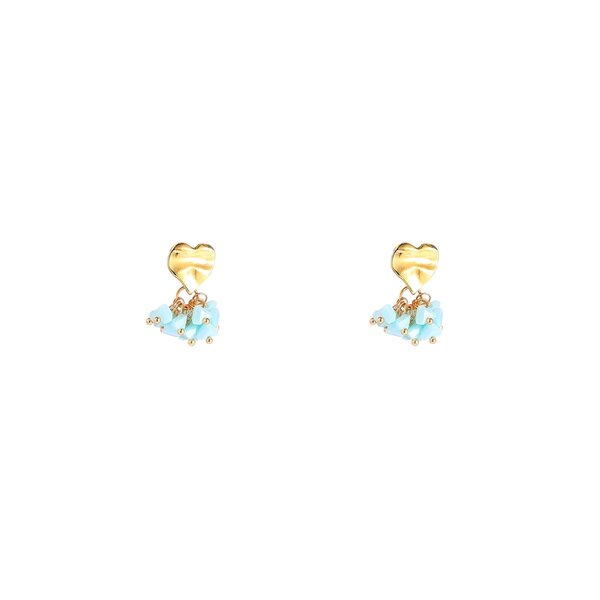 Day & Eve Oorbellen Heart Stud - Sky Blue | Day & Eve