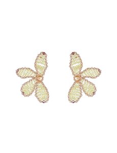 Day & Eve Oorbellen Half Flower Stud - Butter Yellow