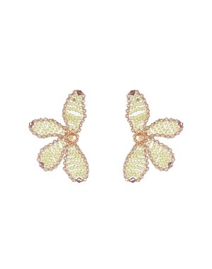 Day & Eve Oorbellen Half Flower Stud - Butter Yellow