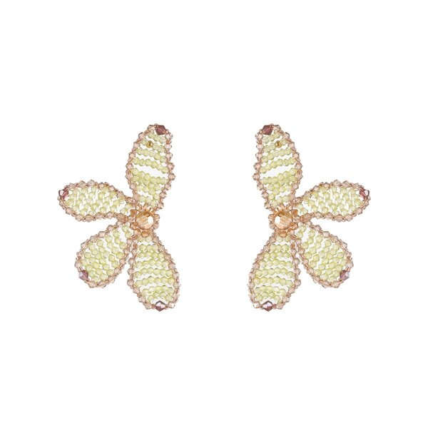 Day & Eve Oorbellen Half Flower Stud - Butter Yellow | Day & Eve