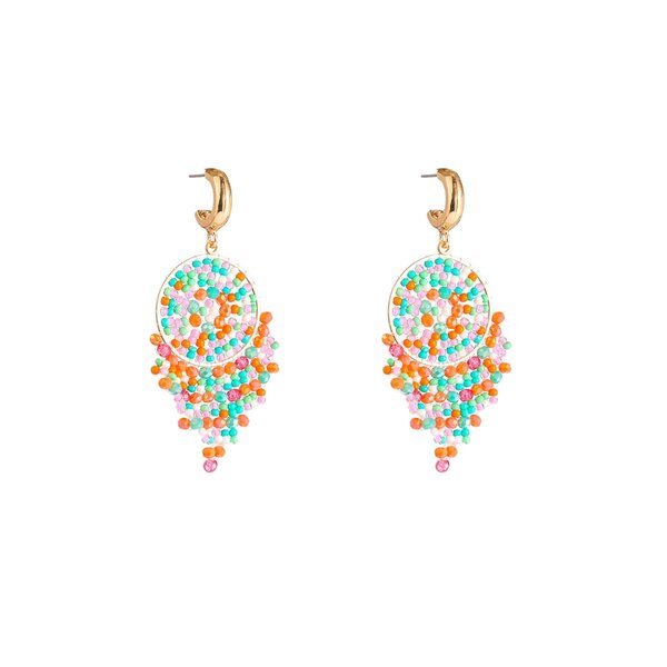 Day & Eve Oorbellen Lace Beads Round Dangle- Minty Mix | Day & Eve
