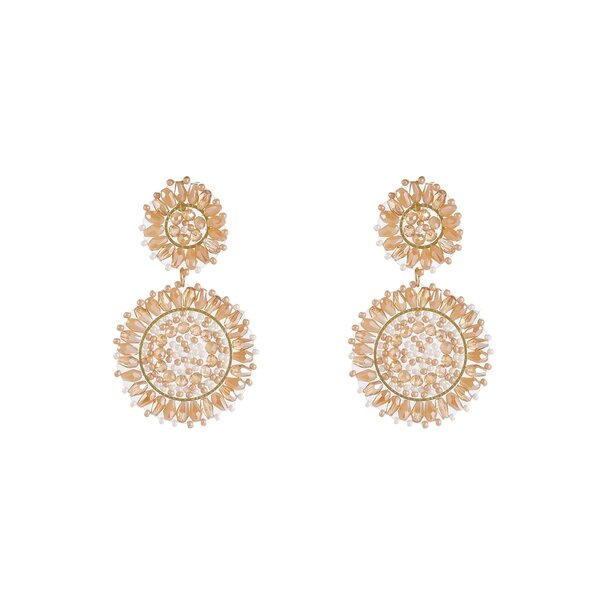 Day & Eve Oorbellen Lace Rounds Dangle - White Mocca | Day & Eve