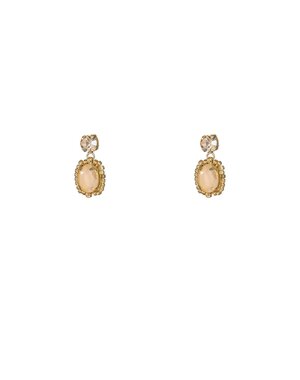 Day & Eve Oorbellen Spring Stone Studs - Summer Champagne
