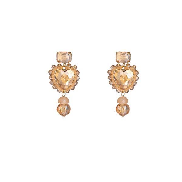 Day & Eve Oorbellen Heart Stone Earring - Summer Champagne