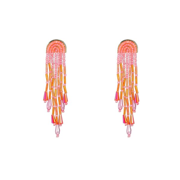 Day & Eve Oorbellen Waterfall drop - Orange Plum | Day & Eve