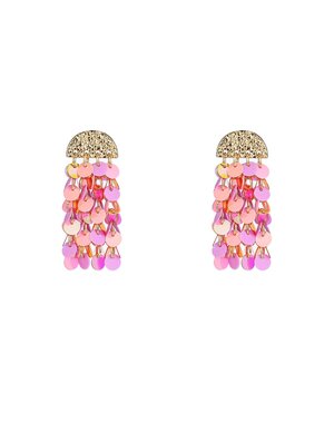 Day & Eve Oorbellen Sequin Waterfall - Coral Rose