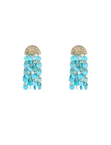 Day & Eve Oorbellen Sequin Waterfall - Blue Sky