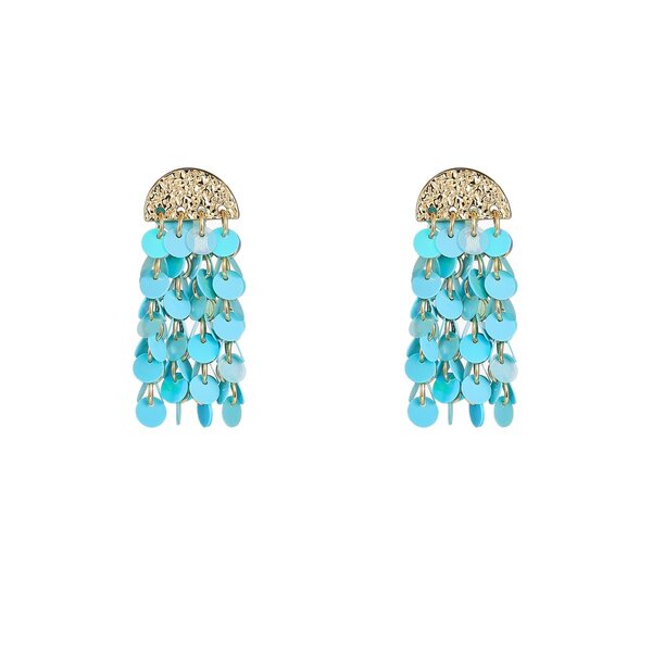 Day & Eve Oorbellen Sequin Waterfall - Blue Sky | Day & Eve