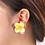 Day & Eve Oorbellen Big Shiny Flower Stud - Butter Yellow | Day & Eve