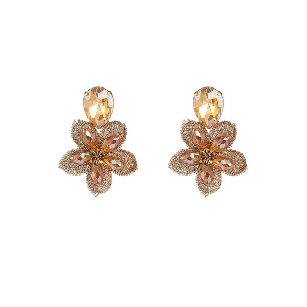 Day & Eve Oorbellen Flower Dangle - Summer Champagne | Day & Eve