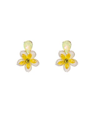 Day & Eve Oorbellen Flower Dangle - Butter Yellow