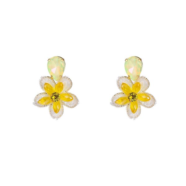 Day & Eve Oorbellen Flower Dangle - Butter Yellow | Day & Eve