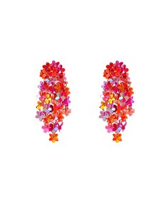 Day & Eve Oorbellen Waterfall Flowers - Orange Plum