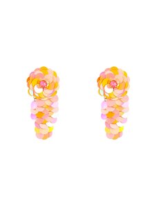 Day & Eve Oorbellen Sequin Flower Fountain - Coral Rose